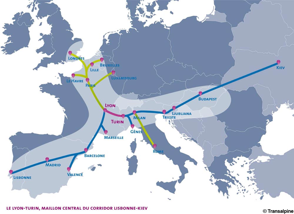 Schéma du corridor méditerranéen